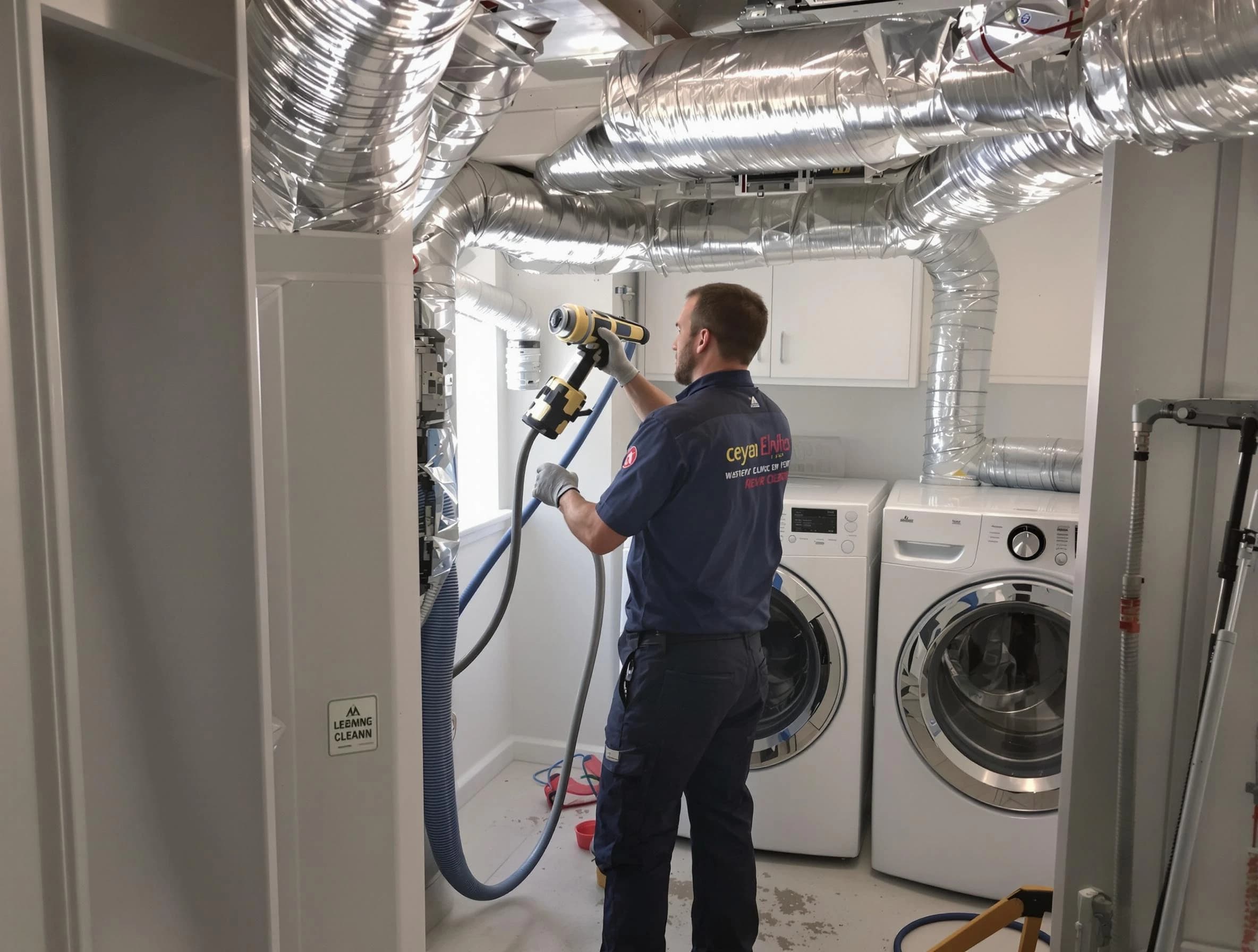 Aliquippa Dryer Vent Cleaning specialist using advanced equipment for thorough duct cleaning in Aliquippa
