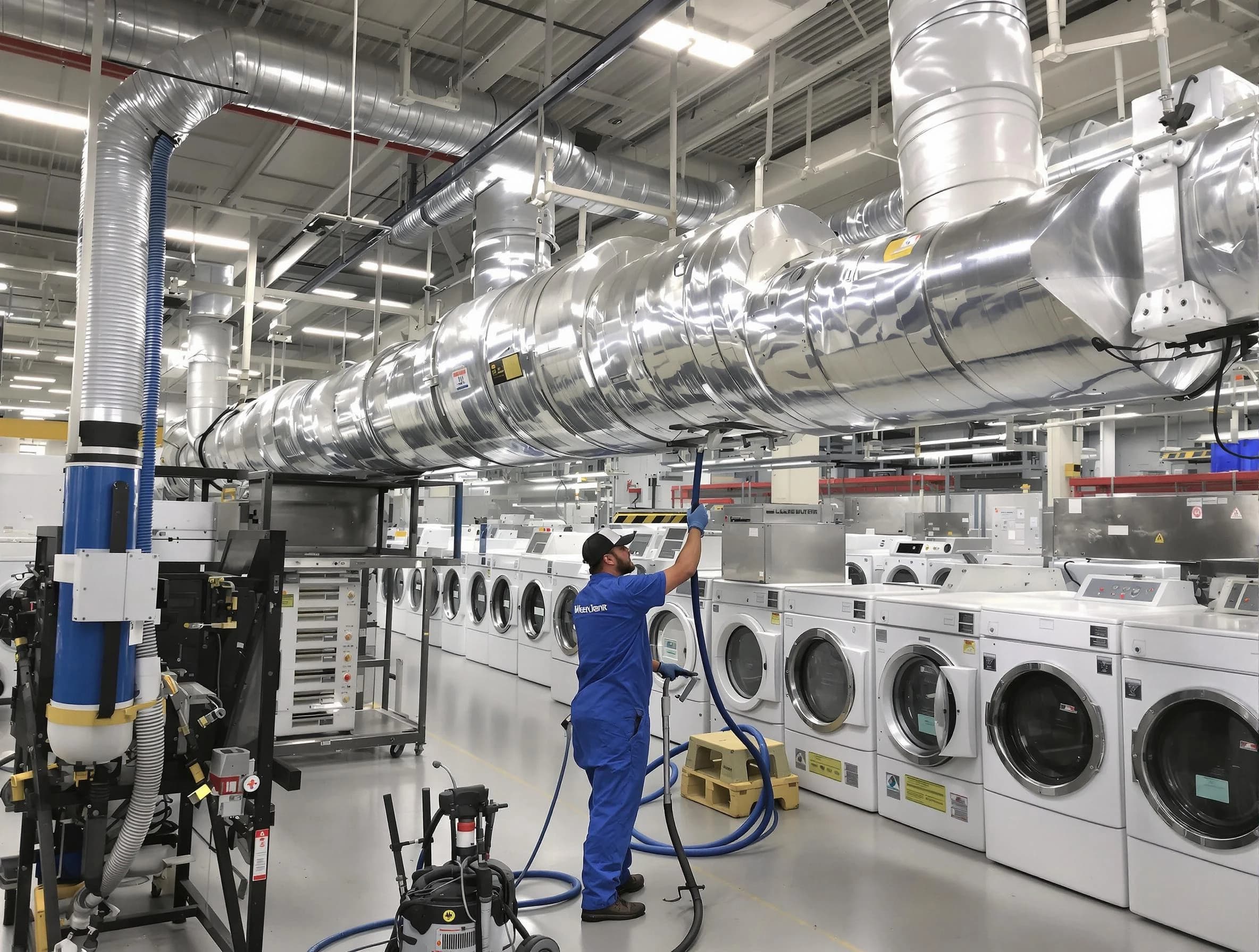 Aliquippa Dryer Vent Cleaning team performing heavy-duty industrial dryer vent cleaning in Aliquippa