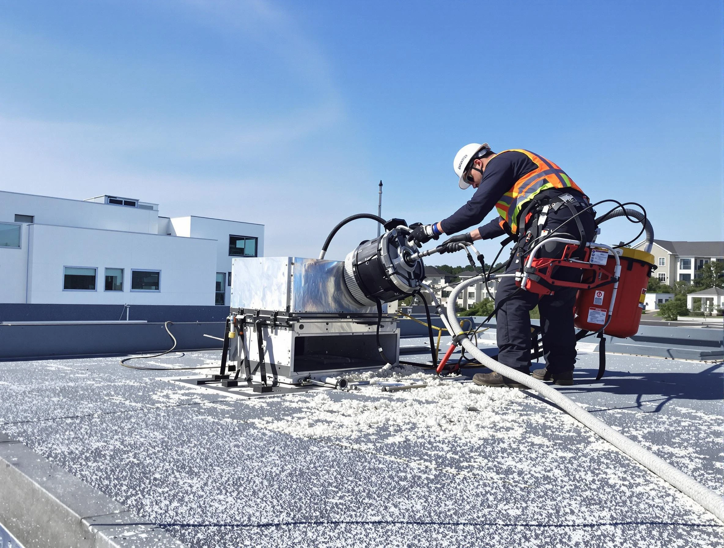 Cleaning Dryer Vent On Roof in Aliquippa